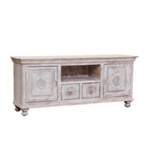 Rustica Reclaimed Wood 2 Drawer TV Media Stand Console Cabinet